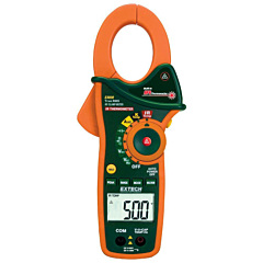 Extech Instruments EX820 Clamp-on Multimeter - 1000 ACA, 600 AC/DCV, Freq, Res, Cap, Temp True-RMS + IR-Thermometer